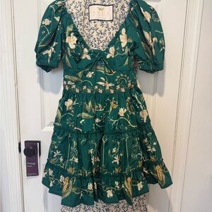 Floral Green Dress Agua Benita
